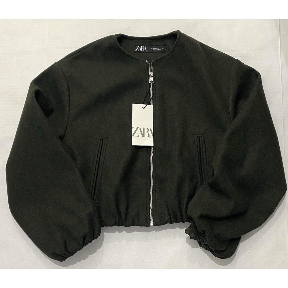 Zara Full Zip Cropped Jacket. NWT. Women's X-Small